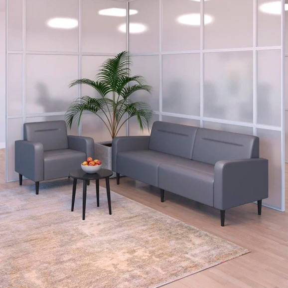 Кресло Папилла, экокожа, серый Кресло Папилла, экокожа, серый - фото 5