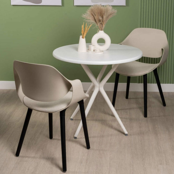 Стул Layout, светло-бежевый, черный - фото 2