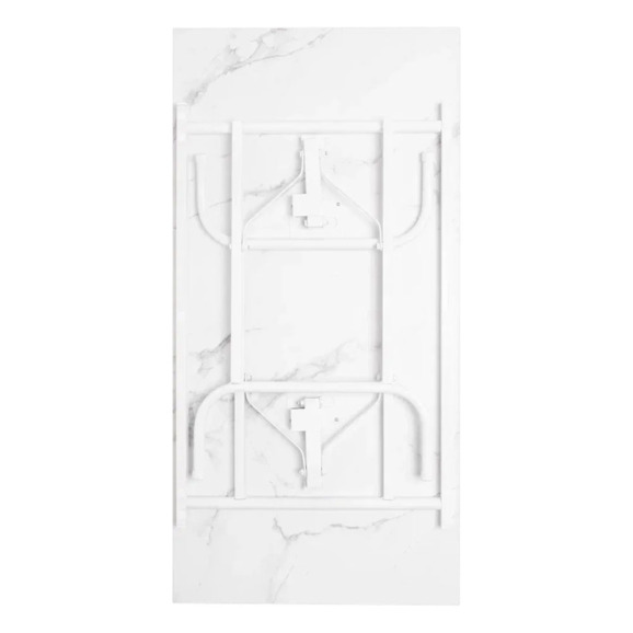 Стол Лидер 1, 1200х600, каркас белый, под мрамор, кромка ПВХ, без отбойников - фото 7