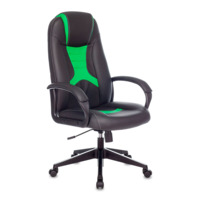 Настоящее фото товара Кресло игровое TopChairs ST-CYBER 8, черный/ салатовый экокожа, крестовина пластик, произведённого компанией ChiedoCover