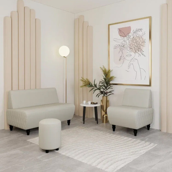 Диван Лотик, велюр, бежевый - фото 6