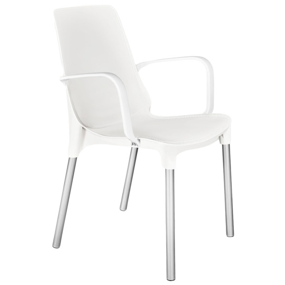 Стул Барнли, белый, хром Стул Барнли, белый, хром - фото 1