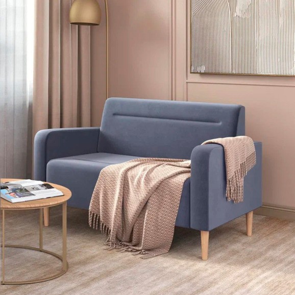 Диван Папилла, велюр, 132 см, серый - фото 5