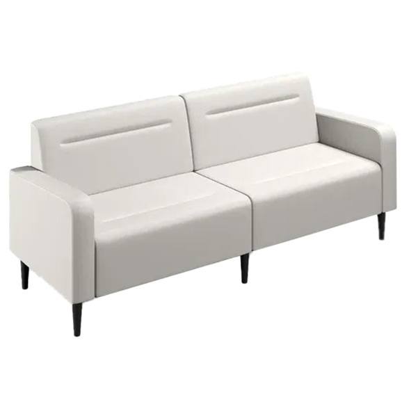 Диван Папилла, экокожа, 202 см, белый - фото 1