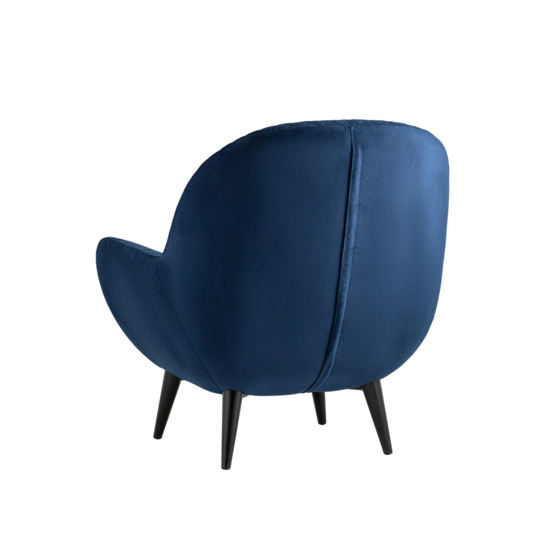 Кресло Карл велюр тёмно-синий - фото 4