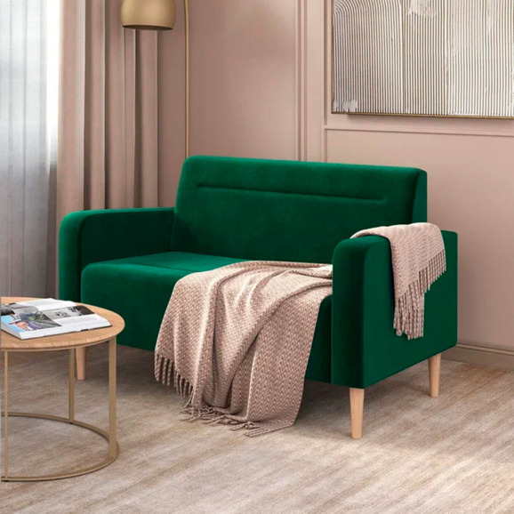 Диван Папилла, велюр, 132 см, зеленый - фото 5