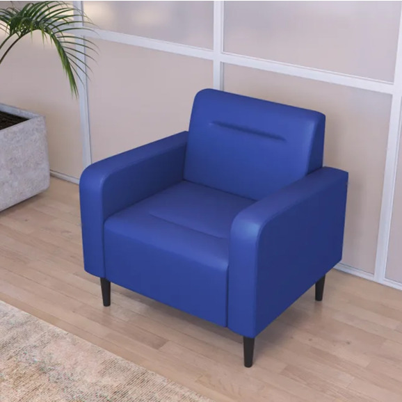 Кресло Папилла, экокожа, синий Кресло Папилла, экокожа, синий - фото 4