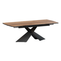 Настоящее фото товара Стол раздвижной Моден 1400х800+300, дуб самдал, черный муар, произведённого компанией ChiedoCover