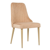 Настоящее фото товара Стул Конгсберг, велюр Велютто 59, каркас металл бежевый, произведённого компанией ChiedoCover