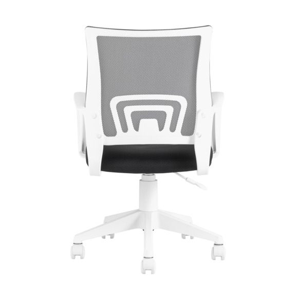 Кресло офисное TopChairs ST-BASIC-W серый, черное сиденье, крестовина пластик белый - фото 6