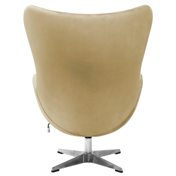 Кресло Egg style chair, карамельный, искусственная замша - фото 6