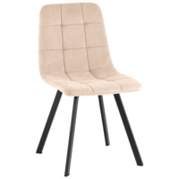 Настоящее фото товара Стул Одди Original Square, велюр, бежевый, произведённого компанией ChiedoCover