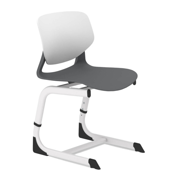 Стул Nolan, белый, серый Стул Nolan, белый, серый - фото 1