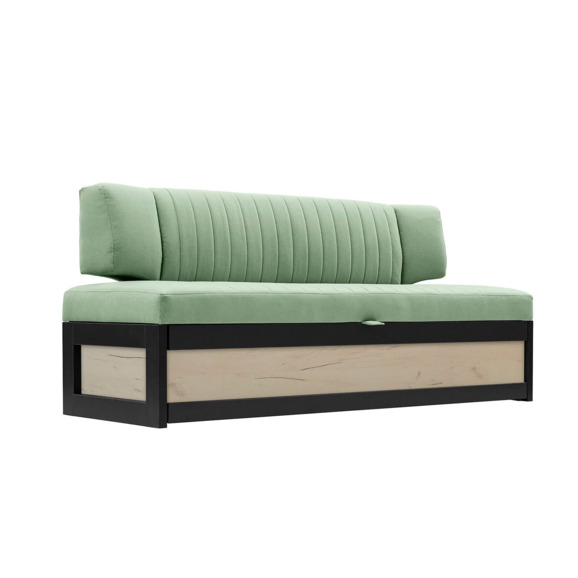 Диван для кухни Оттион 174 дуб крафт белый, светло-зеленый - фото 1