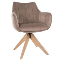 Настоящее фото товара Стул кухонный Gale, поворотный, темно-бежевый, дуб, произведённого компанией ChiedoCover