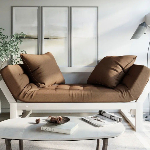 Кушетка Parint текстиль, беленый дуб, brown - фото 6