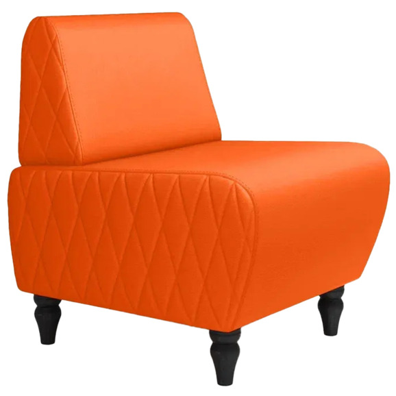 Кресло Лотик экокожа, оранжевый - фото 1