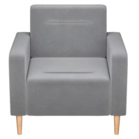 Фотография Кресло Папилла, велюр, светло-серый Фотография товара Кресло Папилла, велюр, светло-серый от компании ChiedoCover.