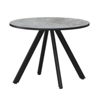 Настоящее фото товара Стол нераздвижной Лаки мини 900мм, фаерстоун, черный муар, произведённого компанией ChiedoCover