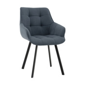 Фотография товара Стул Alba, велюр, серо-синий от компании ChiedoCover.