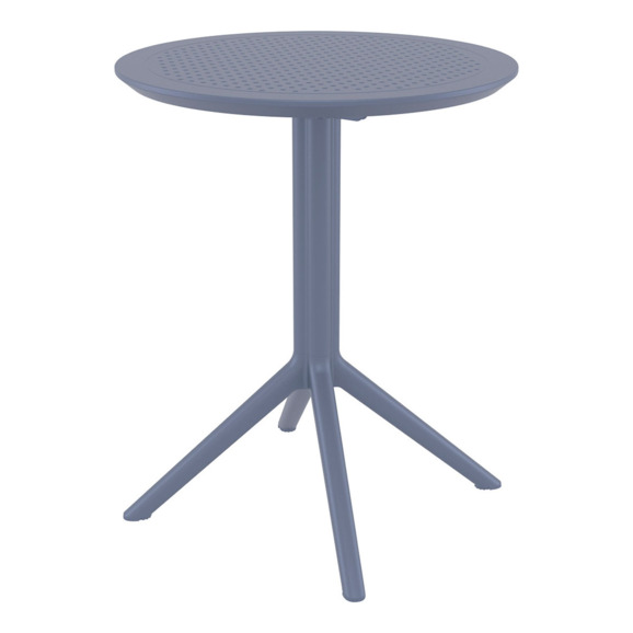 Стол пластиковый складной Sky Folding Table Ø60, темно-серый - фото 1