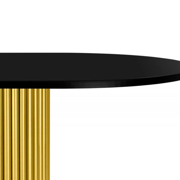 Барон О 160 х 90 черная пленка шагрень / золотые ноги - фото 4