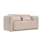 Настоящее фото товара Диван Марлон 131x95x80 см, светло-бежевый велюр, произведённого компанией ChiedoCover