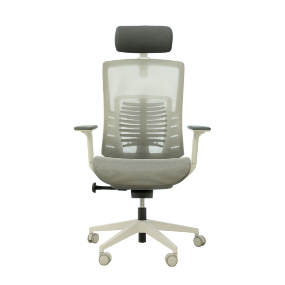 Офисное поворотное кресло Sparx ft-1 raze plus white / grey, mesh, светло-серый - фото 2