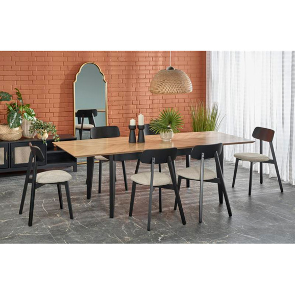 Стол обеденный Comet, раскладной, дуб, черный - фото 10