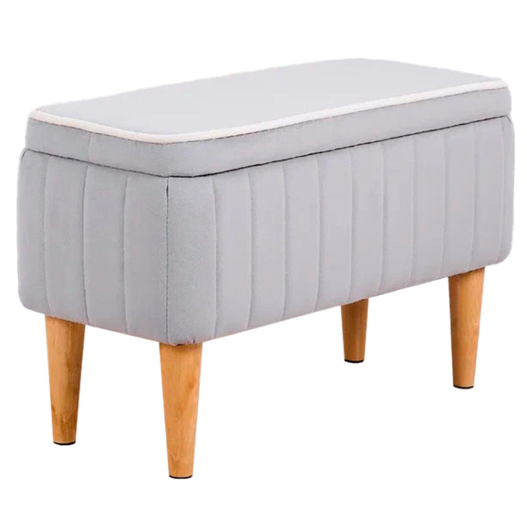 Банкетка Nootropic, с ящиком, светло-серый Банкетка Nootropic, с ящиком, светло-серый - фото 1