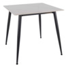 Стол обеденный Colonnade, белый лак, черный