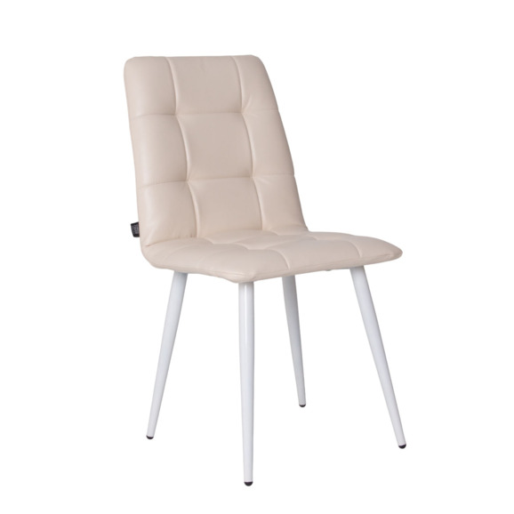 Стул Olys, кожзам Марвелл крем, ножки металл 32*18 RAL 9003 муар - фото 1
