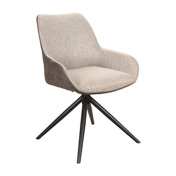 Фотография товара Стул мягкий поворотный, металл, черный, серо-серый от компании ChiedoCover.