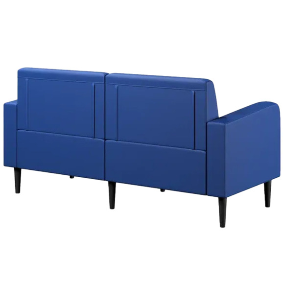 Диван Папилла, экокожа, 162 см, синий - фото 3