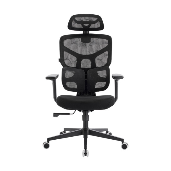 Эргономичное кресло Омега Блэк, сетка, черный - фото 5