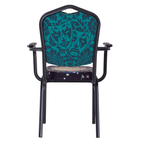 Стул Хит 25 с подлокотниками, каркас черный муар, с принтом Pop Corn - фото 8