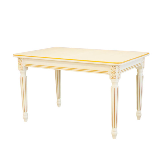 Стол раздвижной Генти, массив бука, молочный - фото 3