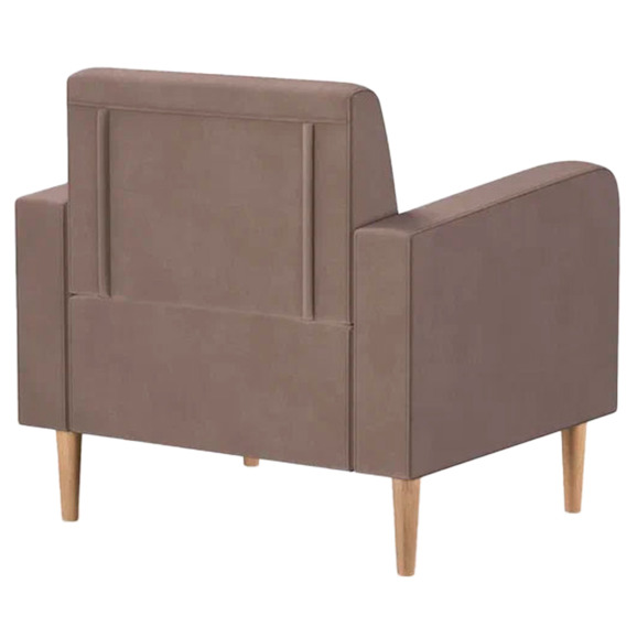 Кресло Папилла, велюр, светло-коричневый - фото 3