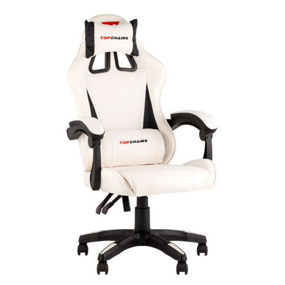 Кресло спортивное TopChairs Phantom, бело-черный Кресло спортивное TopChairs Phantom, бело-черный - фото 1