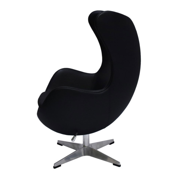 Кресло Egg Chair, черный, натуральная кожа - фото 2