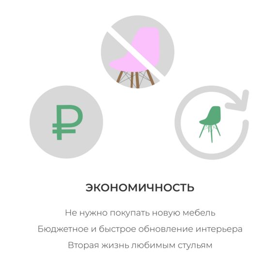 Чехол Е01 на стул Eames, уплотненный велюр бежевый - фото 7
