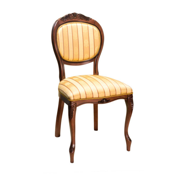 Стул Генуя, массив бука, полоса бежевая - фото 1