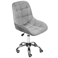 Настоящее фото товара Стул Мускус, хром, серый, велюр, произведённого компанией ChiedoCover