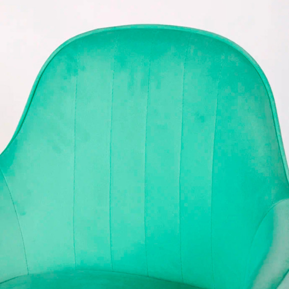 Кресло Сета, барные ножки, мятный, черный, велюр - фото 8