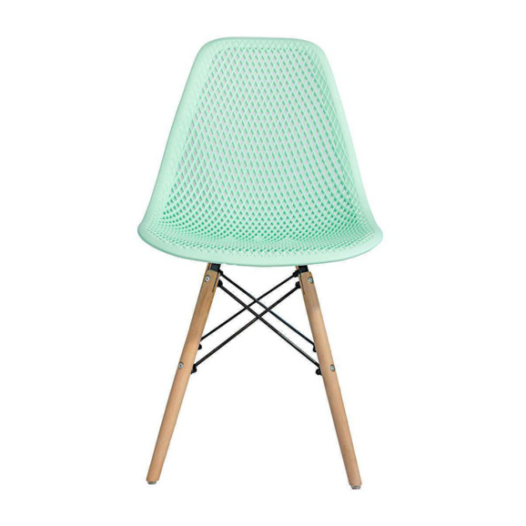 Стул пластиковый перфорированный Eames, бук, мятный - фото 2