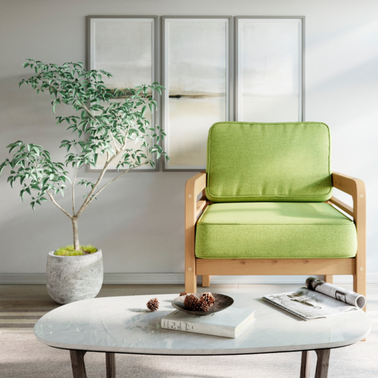Кресло Эмма зеленое, сосна - фото 5