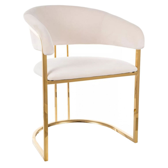 Стул кухонный Mammoth, светло-бежевый, золотой Стул кухонный Mammoth, светло-бежевый, золотой - фото 1