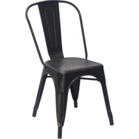 Настоящее фото товара Дизайнерский стул Tolix Черный патина золото, произведённого компанией ChiedoCover