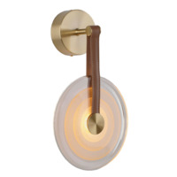 Настоящее фото товара Светильник настенный светодиодный Спиерс Орбик, золотой, произведённого компанией ChiedoCover