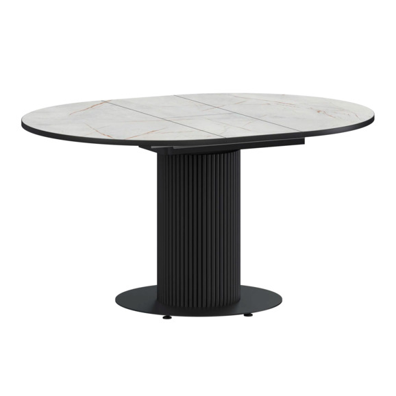 Стол раздвижной Амор 1000+300, серый каспий,черный муар Стол раздвижной Амор 1000+300, серый каспий,черный муар - фото 1